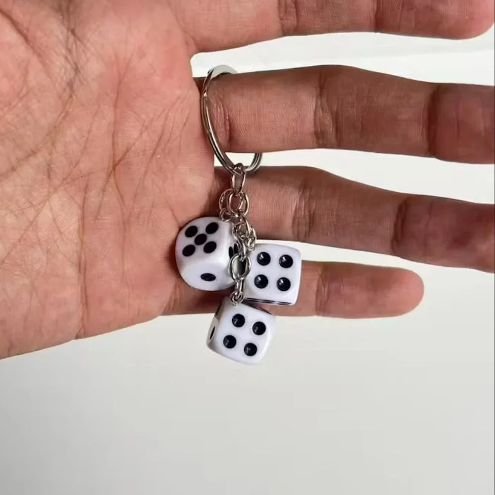 y2k 2000s dice keyring for keychain